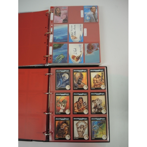 387 - Seven albums of various trading cards including Cornerstone, Thunderbirds, Starship Troopers