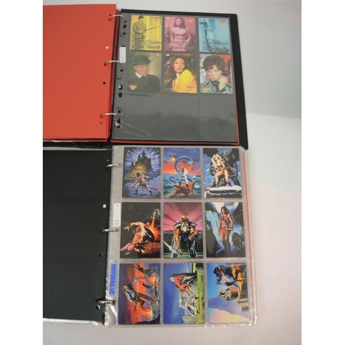 387 - Seven albums of various trading cards including Cornerstone, Thunderbirds, Starship Troopers