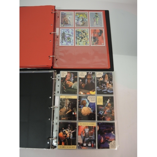 387 - Seven albums of various trading cards including Cornerstone, Thunderbirds, Starship Troopers