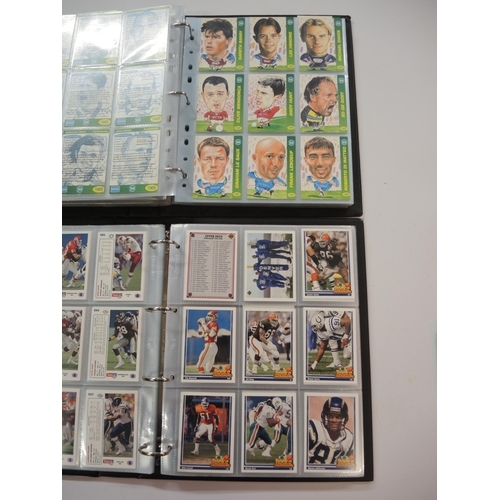 393 - One album of Shooting Football trading cards and Merlin rugby trading cards, together with four mixe... 