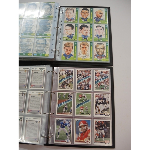 393 - One album of Shooting Football trading cards and Merlin rugby trading cards, together with four mixe... 