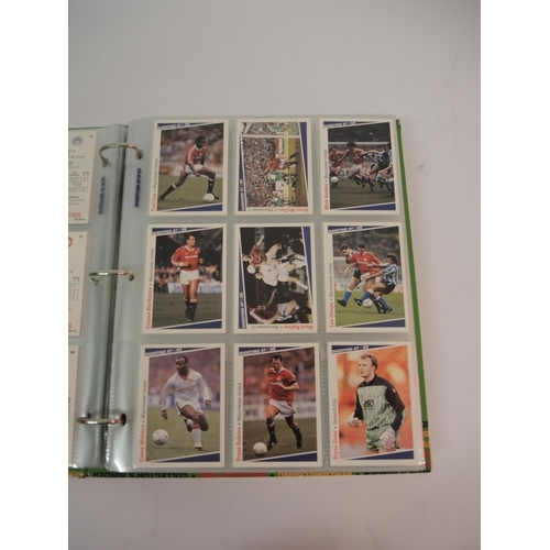 393 - One album of Shooting Football trading cards and Merlin rugby trading cards, together with four mixe... 