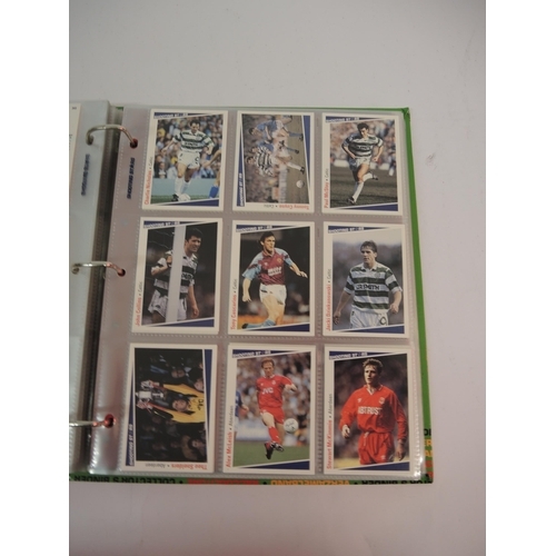 393 - One album of Shooting Football trading cards and Merlin rugby trading cards, together with four mixe... 