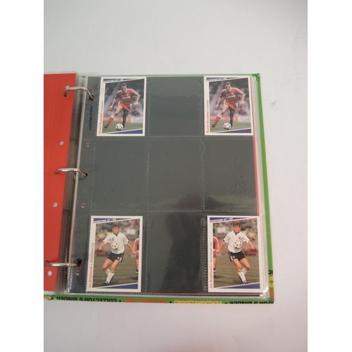 393 - One album of Shooting Football trading cards and Merlin rugby trading cards, together with four mixe... 