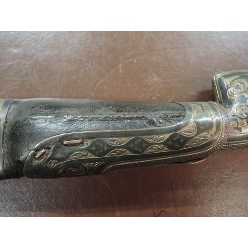 289 - Master Osip Popov (Joseph Papoyan), rare 19th Century Caucasian Shashka sword.  The hilt and scabbar... 