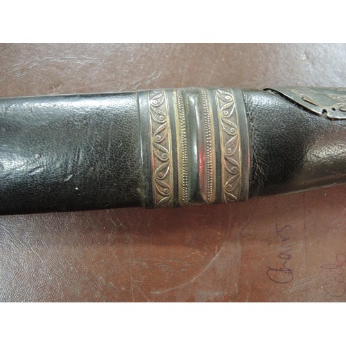 289 - Master Osip Popov (Joseph Papoyan), rare 19th Century Caucasian Shashka sword.  The hilt and scabbar... 