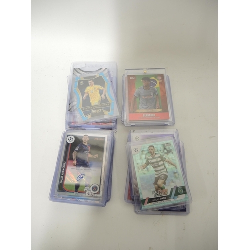 440 - Group of thirty two Topps and Panini football cards including autograph, numbered and patch cards