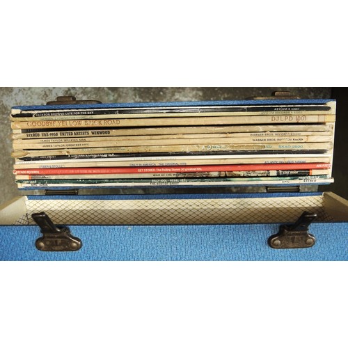 169 - Six cases containing a collection of vinyl LP records, mainly 1970's and 80's, various artists