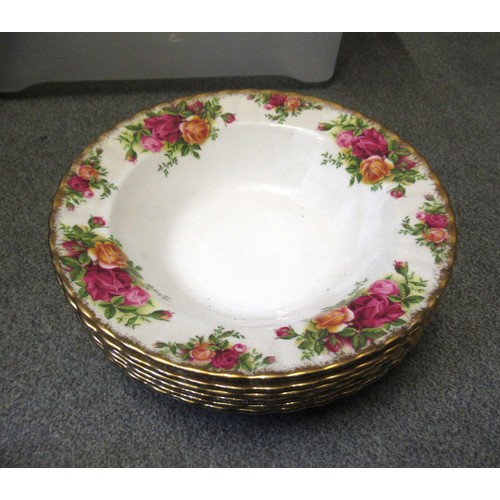 536 - Royal Albert Old Country Roses pattern six place setting dinner and tea service