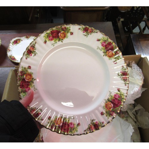 631 - Royal Albert Old Country Roses pattern fifty two piece part dinner and tea service