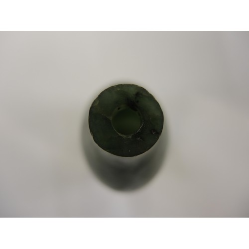 459 - Chinese dark green jade snuff bottle with stopper, 67mm high including stopper