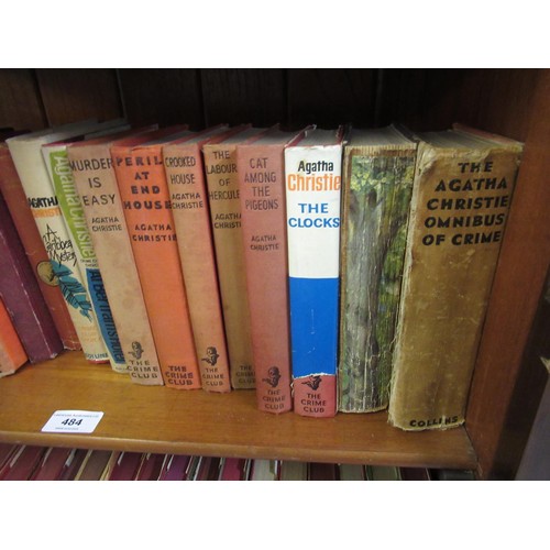 484 - Collection of Agatha Christie volumes, mainly Crime Club Editions, together with a small quantity of... 