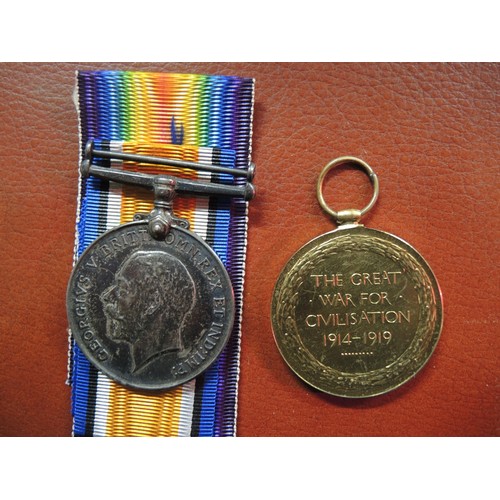 426 - World War I Medal pair Rifle Brigade T.E. Muckle S/15062 (confirmed casualty), and two later World W... 