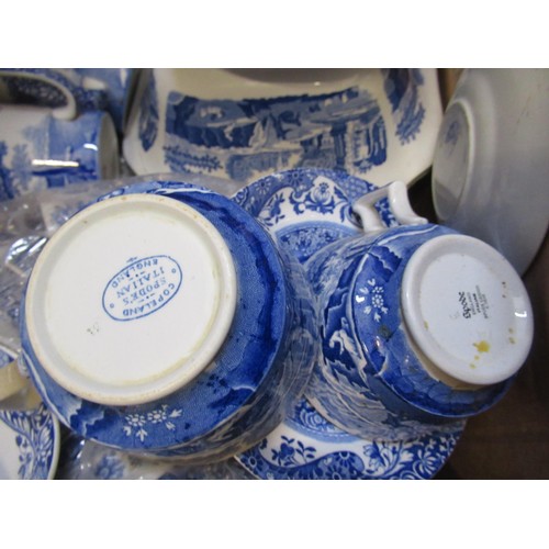 600 - Large quantity of Copeland Spode blue and white transfer printed Italian pattern tableware