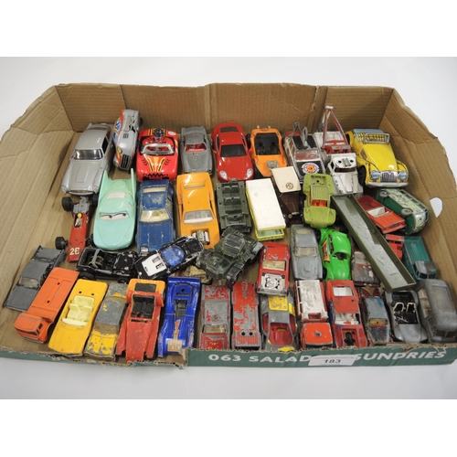 183 - Quantity of various diecast metal model vehicles including Husky, Matchbox, Corgi and Dinky