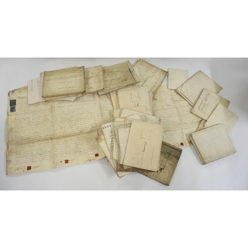 186 - Fifty 17th to 19th Century vellum indentures, conveyances, leases, mortgages etc including Chester. ... 