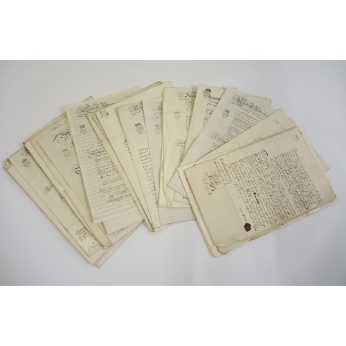 188 - Collection of thirty three 18th Century obligation bonds from 1702 - 1799, all with seals