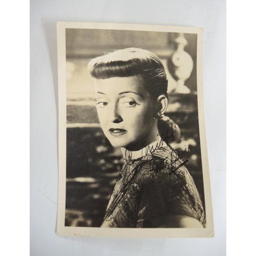 195B - Autographed black and white photograph of Bette Davis