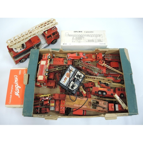 237 - Box containing a quantity of various models of fire engines etc