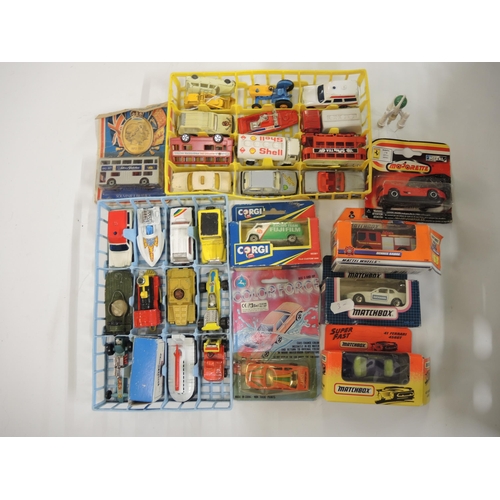 246 - One tray of play worn diecast model vehicles including Lesney, Matchbox, Corgi etc.