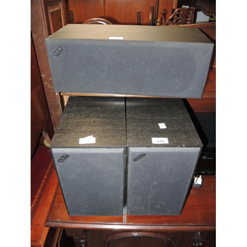 249 - Acoustic Energy, group of three series 100 loud speakers