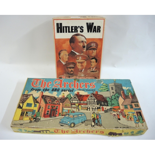 321 - 1960's Chad Valley board game, ' The Archers ', together with another board game ' Hitler's War '