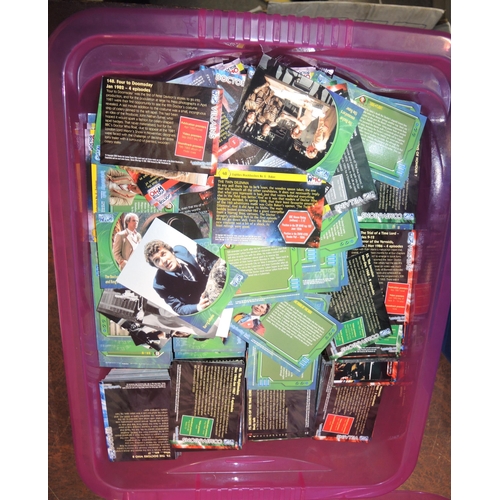 360 - Three boxes containing mixed trading cards, including framed Skybox set, Star Wars and Doctor Who ca... 