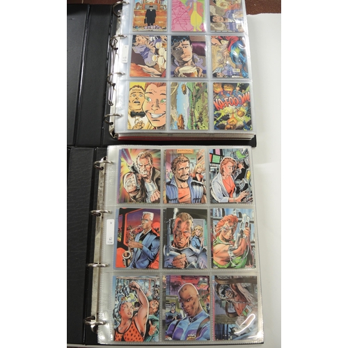 379 - Eight albums of trading cards, including Cardz, Fleer, Artbox and Gum Inc reprints