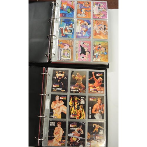 379 - Eight albums of trading cards, including Cardz, Fleer, Artbox and Gum Inc reprints