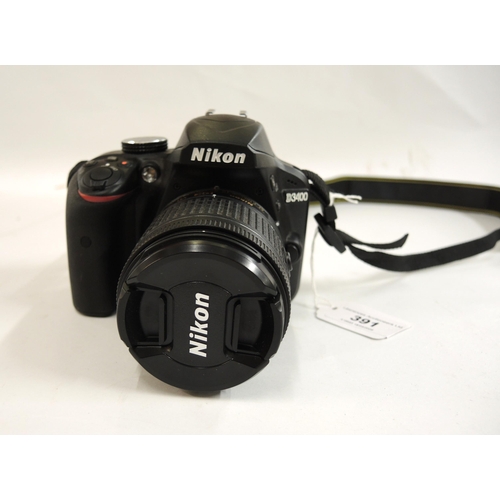 391 - Nikon D3 400 digital camera with lens