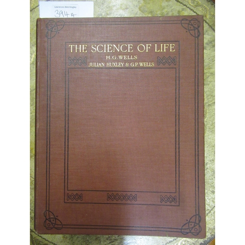 394A - Three volumes, ' The Science of Life ' by H.G. Wells, Julian Huxley and G.P. Wells, published by The... 