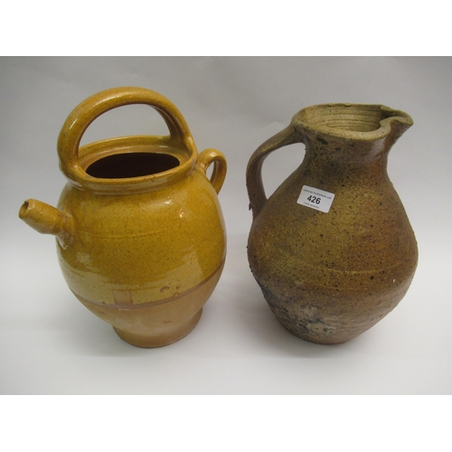 426 - Two large glazed pottery jugs