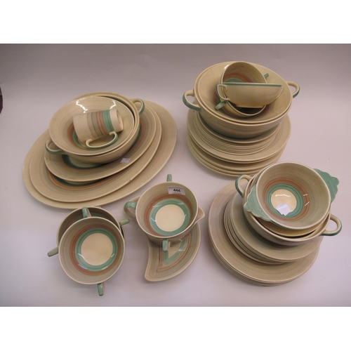 444 - Quantity of Susie Cooper (Crown Works Burslem) dinnerware, including graduated set of three meat dis... 