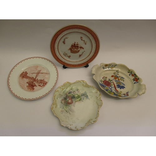 481 - Pair of Worcester plates for T. Goode & Co, painted with birds, 23cm diameter, together with five ot... 