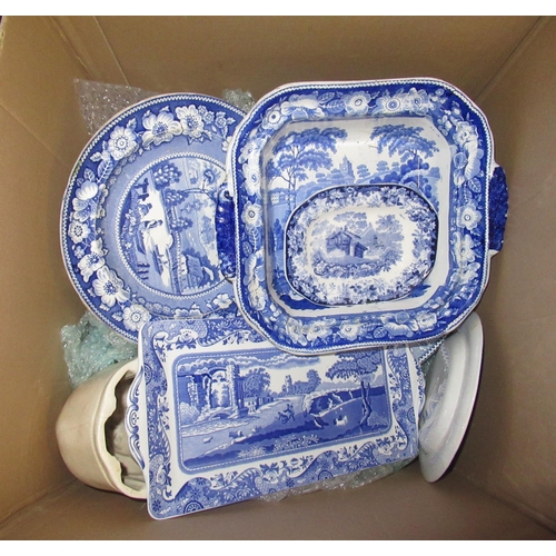 482 - Large quantity of 19th and 20th Century blue and white transfer printed pottery