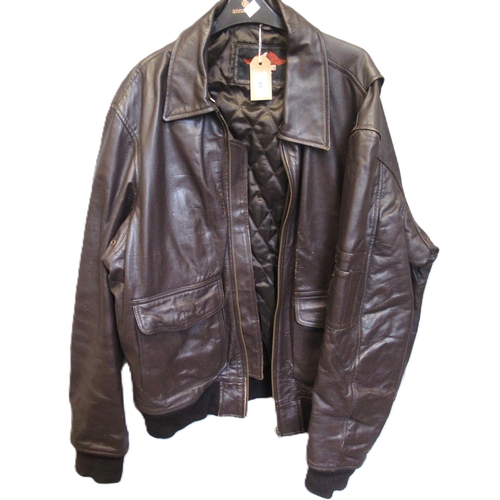 60 - VXP Brown leather motorcycle jacket, size 4XL