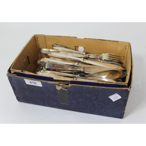 616 - Quantity of Mappin and Webb silver plated cutlery