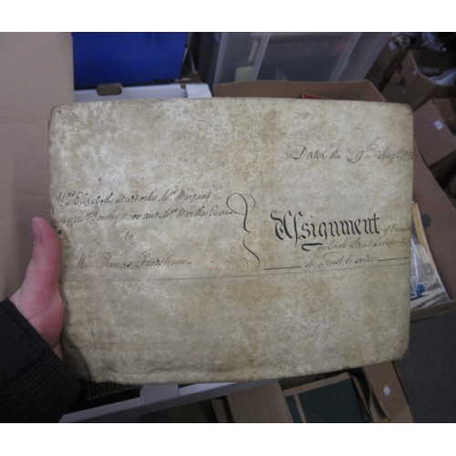 186 - Fifty 17th to 19th Century vellum indentures, conveyances, leases, mortgages etc including Chester. ... 