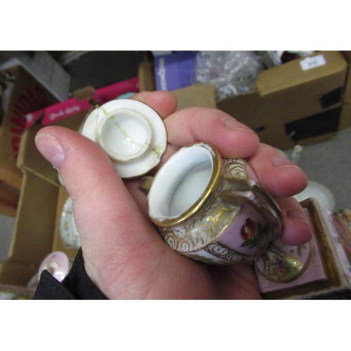 428 - Box containing a quantity of various porcelain including egg carrier, Doulton bowl, pair of vases an... 