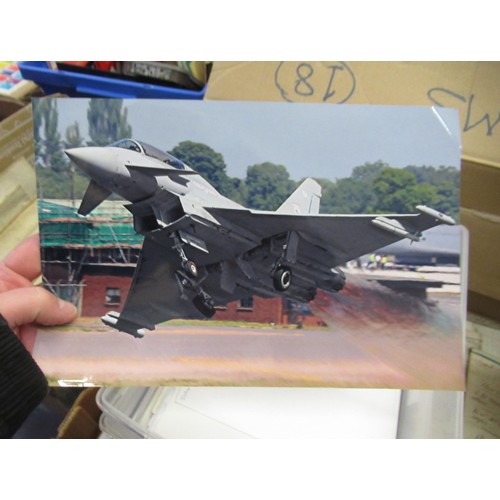 238 - Four boxes containing a quantity of various aviation related ephemera including photographs