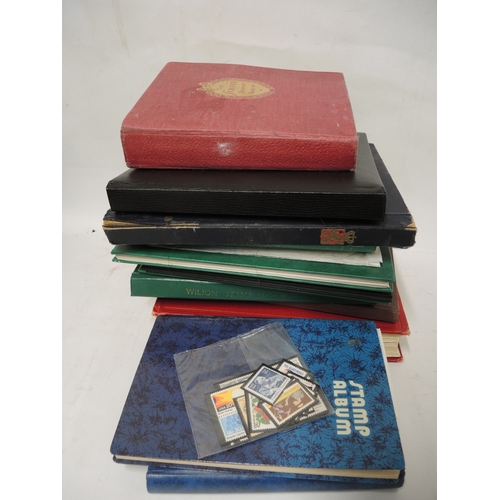305 - Ten albums and stock books of World stamps, together with a small quantity of loose stamps