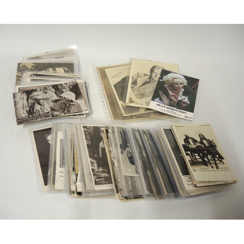 348 - One hundred and sixty three various postcards, mainly actors, some signed and entertainment themes, ... 