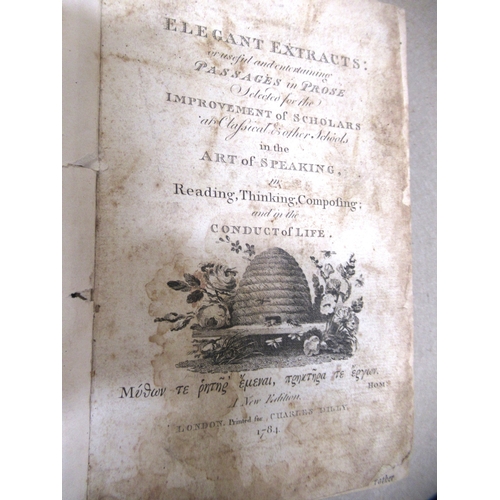 380 - One volume ' Elegant Extracts or Useful and Entertaining Passages in Prose Selected for the Improvem... 