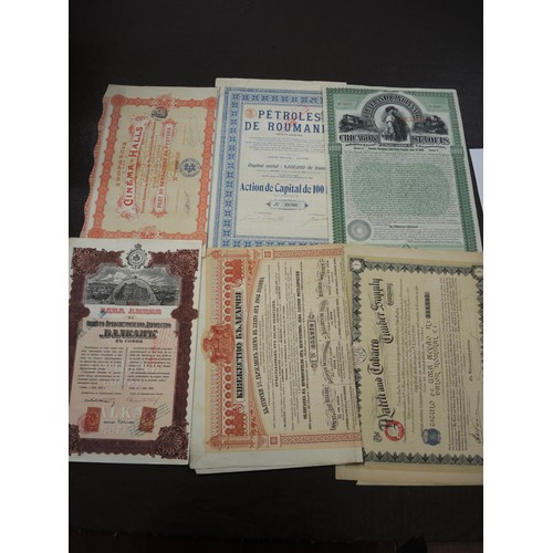 352 - Collection of forty five World share certificates