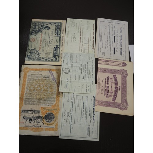 352 - Collection of forty five World share certificates