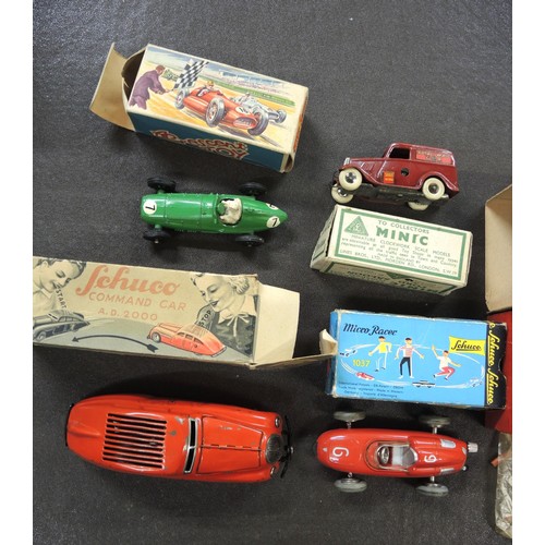 319 - Schuco Command car AD2000 in original box, together with another similar Telesteering car in origina... 