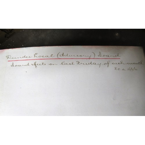 389 - Six large 19th Century part leather bound insurance company minutes