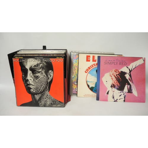 123 - Quantity of long playing vinyl records, including Rolling Stones ' Tattoo You '