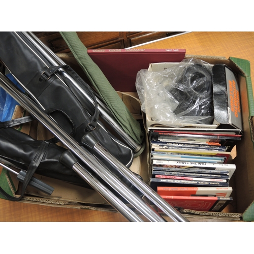 141 - Quantity of various photographic equipment, including lenses by Taylor, Hobson and Nikon, various tr... 