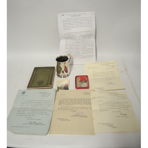 156 - King George V, Meritorious Service medal awarded to James Andrews, in original box, including a lett... 